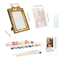 Carica l'immagine nel visualizzatore di Gallery, Mini tela da Dipingere con i Numeri con cornice - Cortile mediterraneo