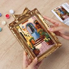 Carica l'immagine nel visualizzatore di Gallery, Mini tela da Dipingere con i Numeri con cornice - Cortile mediterraneo