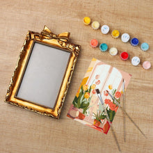 Carica l'immagine nel visualizzatore di Gallery, Mini tela da Dipingere con i Numeri con cornice - Finestra di primavera