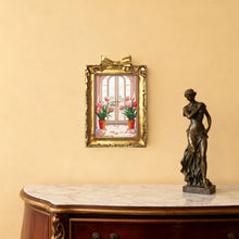 Carica l'immagine nel visualizzatore di Gallery, Mini tela da Dipingere con i Numeri con cornice - Finestra fiorita