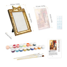 Carica l'immagine nel visualizzatore di Gallery, Mini tela da Dipingere con i Numeri con cornice - Cortile in terracotta