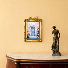 Carica l'immagine nel visualizzatore di Gallery, Mini tela da Dipingere con i Numeri con cornice - Fiori accanto alla porta blu
