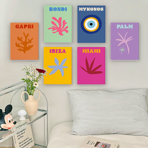 Mini Set Dipingere con i numeri 15x20cm (6 pezzi) - Paradisi Costieri