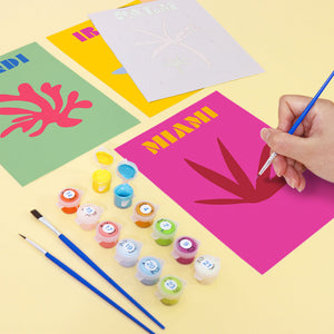 Mini Set Dipingere con i numeri 15x20cm (6 pezzi) - Paradisi Costieri