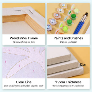 Mini Set Dipingere con i numeri 15x20cm (6 pezzi) - Paradisi Costieri
