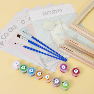 Mini Set Dipingere con i numeri 15x20cm (6 pezzi) - Cocktail Bar 5