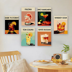 Mini Set Dipingere con i numeri 15x20cm (6 pezzi) - Cocktail Bar 4