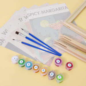 Mini Set Dipingere con i numeri 15x20cm (6 pezzi) - Cocktail Bar 4