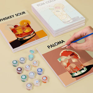 Mini Set Dipingere con i numeri 15x20cm (6 pezzi) - Cocktail Bar 4