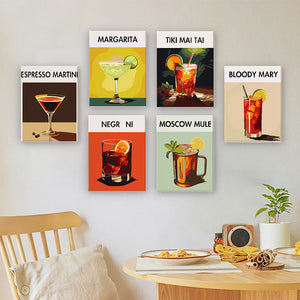 Mini Set Dipingere con i numeri 15x20cm (6 pezzi) - Cocktail Bar 3