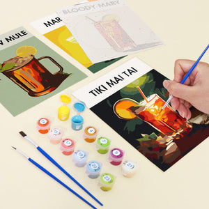 Mini Set Dipingere con i numeri 15x20cm (6 pezzi) - Cocktail Bar 3