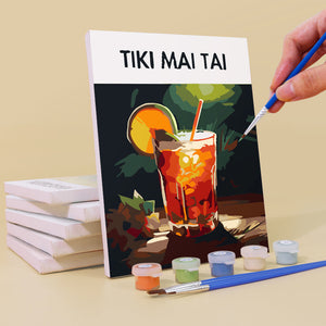 Mini Set Dipingere con i numeri 15x20cm (6 pezzi) - Cocktail Bar 3