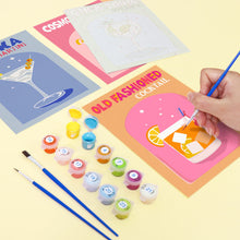 Carica l&#39;immagine nel visualizzatore di Gallery, Mini Set Dipingere con i numeri 15x20cm (6 pezzi) - Cocktail Bar 2
