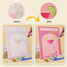 Carica l&#39;immagine nel visualizzatore di Gallery, Mini Set Dipingere con i numeri 15x20cm (6 pezzi) - Cocktail Bar 2