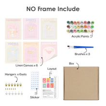 Carica l&#39;immagine nel visualizzatore di Gallery, Mini Set Dipingere con i numeri 15x20cm (6 pezzi) - Cocktail Bar 2