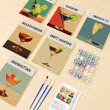 Carica l&#39;immagine nel visualizzatore di Gallery, Mini Set Dipingere con i numeri 15x20cm (6 pezzi) - Cocktail Bar 1