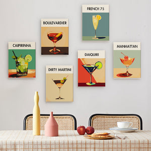 Mini Set Dipingere con i numeri 15x20cm (6 pezzi) - Cocktail Bar 1