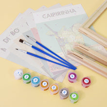 Carica l&#39;immagine nel visualizzatore di Gallery, Mini Set Dipingere con i numeri 15x20cm (6 pezzi) - Cocktail Bar 1