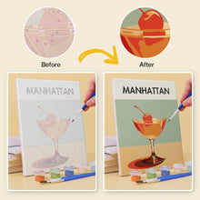 Carica l&#39;immagine nel visualizzatore di Gallery, Mini Set Dipingere con i numeri 15x20cm (6 pezzi) - Cocktail Bar 1