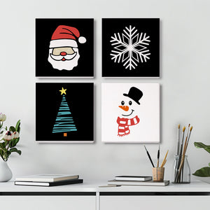 Mini Set Dipingere con i numeri 20x20cm (4 pezzi) - Icone Classiche di Natale 1