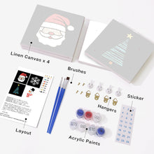 Carica l&#39;immagine nel visualizzatore di Gallery, Mini Set Dipingere con i numeri 20x20cm (4 pezzi) - Icone Classiche di Natale 1