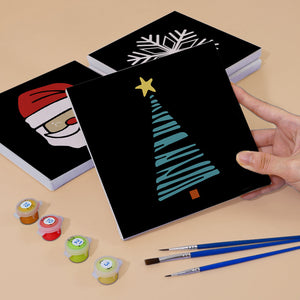 Mini Set Dipingere con i numeri 20x20cm (4 pezzi) - Icone Classiche di Natale 1