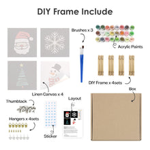 Carica l&#39;immagine nel visualizzatore di Gallery, Mini Set Dipingere con i numeri 20x20cm (4 pezzi) - Icone Classiche di Natale 1