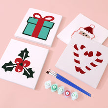 Carica l&#39;immagine nel visualizzatore di Gallery, Mini Set Dipingere con i numeri 20x20cm (4 pezzi) - Icone Classiche di Natale 2