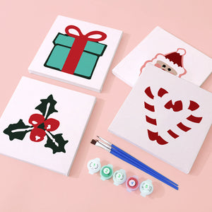 Mini Set Dipingere con i numeri 20x20cm (4 pezzi) - Icone Classiche di Natale 2