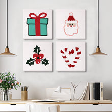 Carica l&#39;immagine nel visualizzatore di Gallery, Mini Set Dipingere con i numeri 20x20cm (4 pezzi) - Icone Classiche di Natale 2
