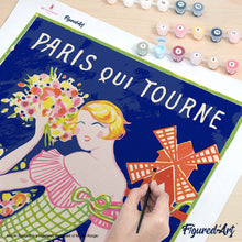 Carica l'immagine nel visualizzatore di Gallery, Dipingere con i numeri - Manifesto Moulin Rouge - Parigi che gira