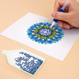 Mini Set Diamond Painting 15x20cm (4 pezzi) - Mandala Blu