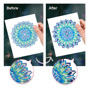 Mini Set Diamond Painting 15x20cm (4 pezzi) - Mandala Blu