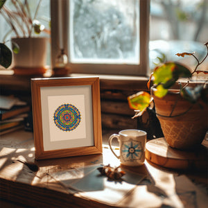 Mini Set Diamond Painting 15x20cm (4 pezzi) - Mandala Blu