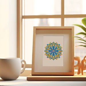 Mini Set Diamond Painting 15x20cm (4 pezzi) - Mandala Blu