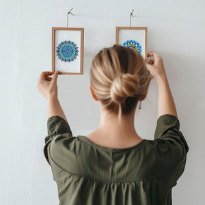 Mini Set Diamond Painting 15x20cm (4 pezzi) - Mandala Blu