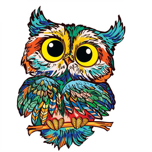 Puzzle 2D in legno - Gufo Curioso