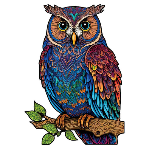 Puzzle 2D in legno - Grande Gufo