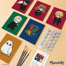 Carica l'immagine nel visualizzatore di Gallery, Mini Set Dipingere con i numeri 15x20cm (6 pezzi) - Personaggi di Harry Potter