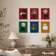 Carica l'immagine nel visualizzatore di Gallery, Mini Set Dipingere con i numeri 15x20cm (6 pezzi) - Personaggi di Harry Potter