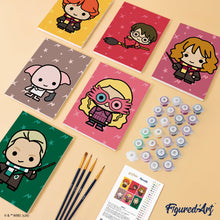Carica l'immagine nel visualizzatore di Gallery, Mini Set Dipingere con i numeri 15x20cm (6 pezzi) - Collezione Chibi di Harry Potter