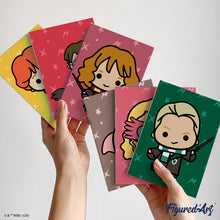 Carica l'immagine nel visualizzatore di Gallery, Mini Set Dipingere con i numeri 15x20cm (6 pezzi) - Collezione Chibi di Harry Potter
