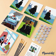 Carica l'immagine nel visualizzatore di Gallery, Mini Set Dipingere con i numeri 15x20cm (6 pezzi) - Harry Potter in viaggio verso Hogwarts