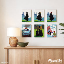 Carica l'immagine nel visualizzatore di Gallery, Mini Set Dipingere con i numeri 15x20cm (6 pezzi) - Harry Potter in viaggio verso Hogwarts