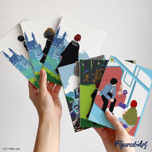 Carica l'immagine nel visualizzatore di Gallery, Mini Set Dipingere con i numeri 15x20cm (6 pezzi) - Harry Potter in viaggio verso Hogwarts