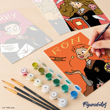 Carica l'immagine nel visualizzatore di Gallery, Mini Set Dipingere con i numeri 15x20cm (6 pezzi) - Harry Potter - Accademia di Magia