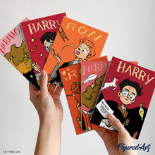 Carica l'immagine nel visualizzatore di Gallery, Mini Set Dipingere con i numeri 15x20cm (6 pezzi) - Harry Potter - Accademia di Magia