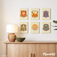 Carica l'immagine nel visualizzatore di Gallery, Mini Set Dipingere con i numeri 15x20cm (6 pezzi) - Le casate di Harry Potter