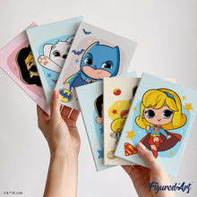 Carica l'immagine nel visualizzatore di Gallery, Mini Set Dipingere con i numeri 15x20cm (6 pezzi) - Piccoli Supereroi DC
