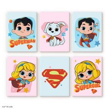 Carica l'immagine nel visualizzatore di Gallery, Mini Set Dipingere con i numeri 15x20cm (6 pezzi) - Superman e Supergirl Figured'Art